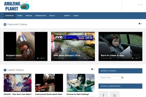 VideoTube theme site design template sample