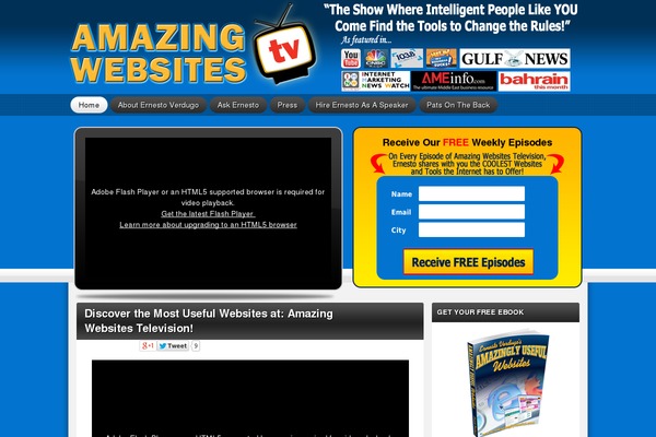 amazingwebsites.tv site used Pandoraratingthemeibt