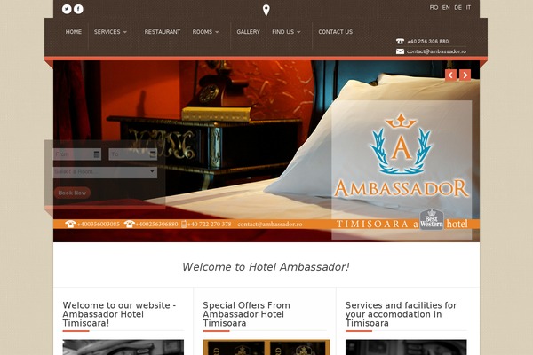 Nice Hotel theme site design template sample