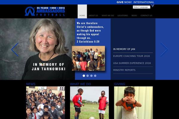 ambassadorsfootball.org site used Football