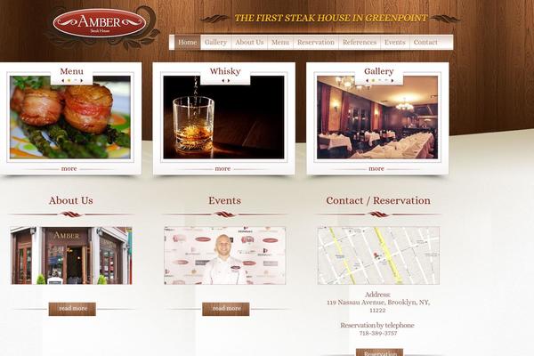 Amber theme site design template sample