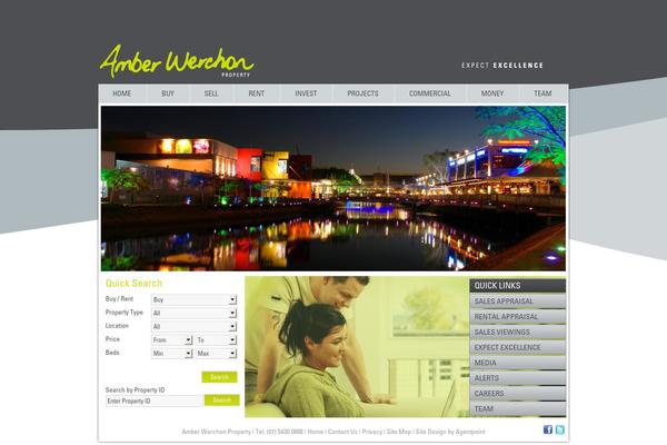 Amber theme site design template sample