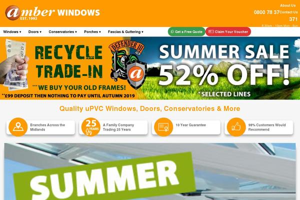Amber theme site design template sample