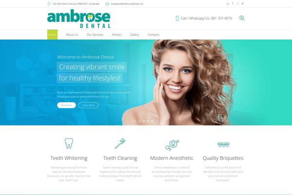 Dental-clinic theme site design template sample