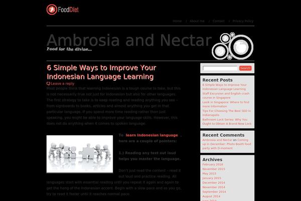 Food and Diet theme site design template sample