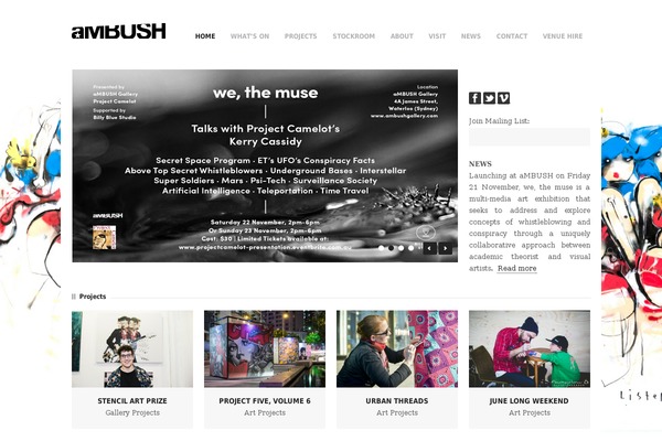 ambush theme websites examples