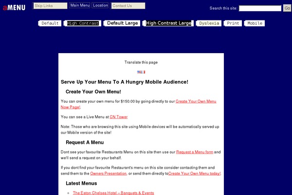 amenu.ca site used Badeyes