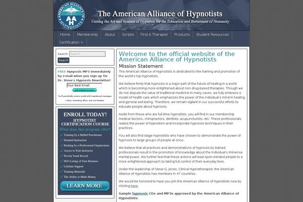 americanallianceofhypnotists.org site used Osr-theme-2014