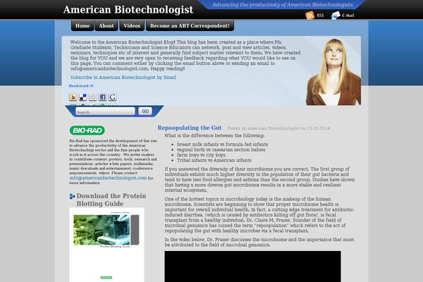 americanbiotechnologist.com site used Corp2