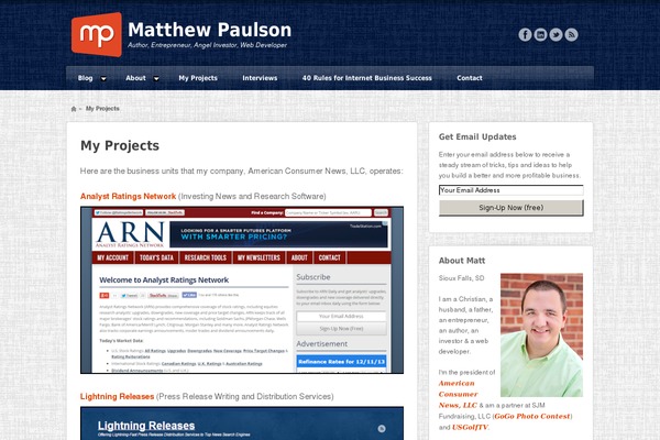 Breakout theme site design template sample