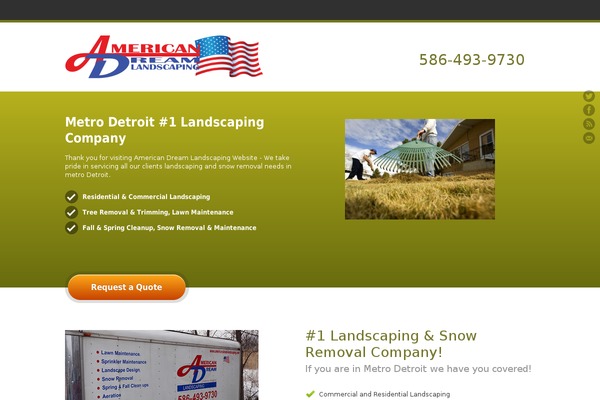 JustLanded theme site design template sample