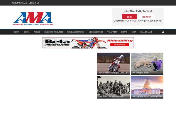 americanmotorcyclist.com site used Child-theme-colormag