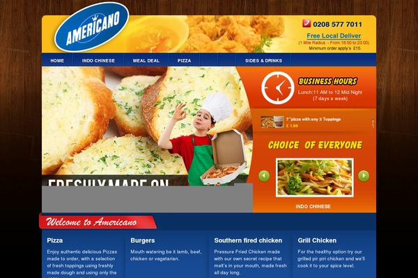 Restaurant theme site design template sample