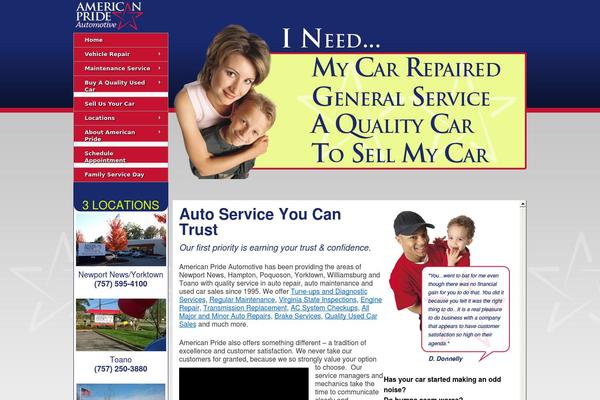 American theme site design template sample