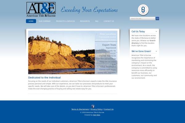Horizons theme site design template sample