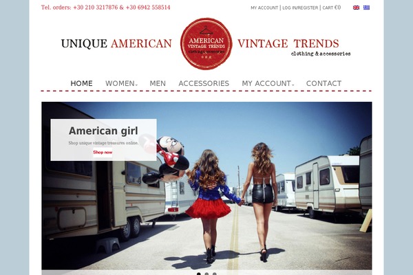 Vintage theme site design template sample