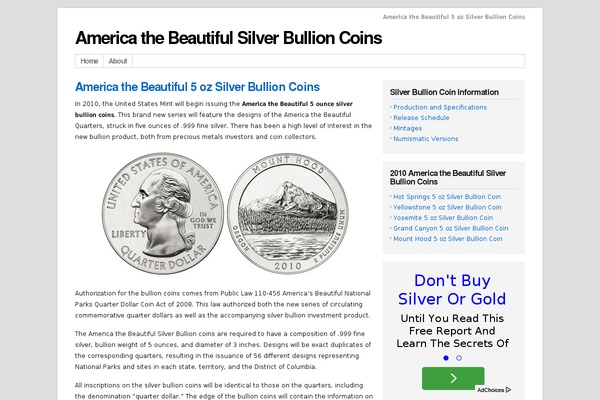 americathebeautifulsilver.com site used Wpunlim