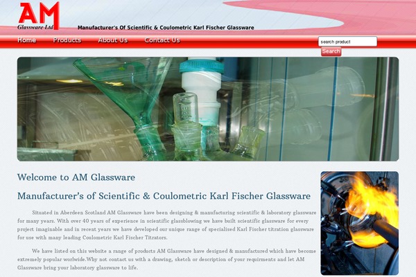 amglassware.com site used Amglass