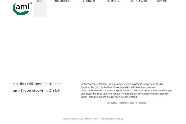 Ami theme site design template sample