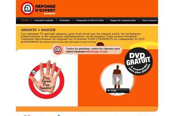 amiantereponsedexpert.fr site used Amiante