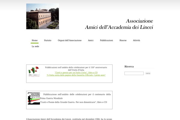amici-lincei.it site used Lincei