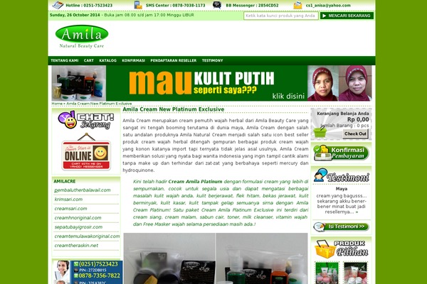 amilacream.com site used Indostore4
