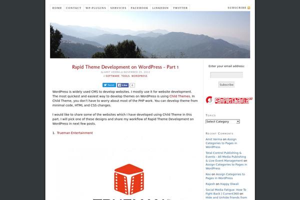 amit.me site used Thesis 1.8.3