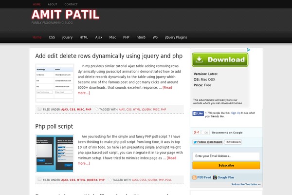 Site using Ultimate-widgets plugin