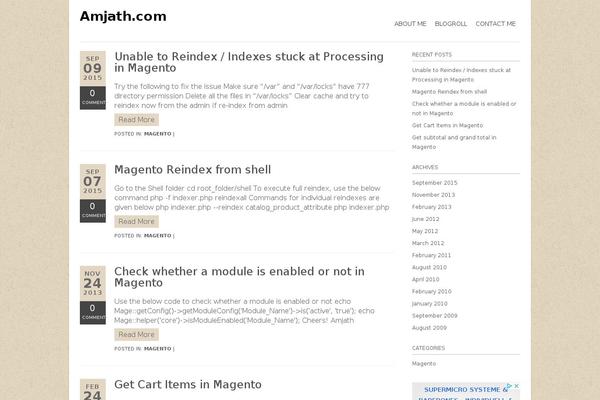 amjath.com site used Mirowordpresstheme