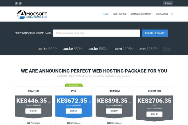 Arkahost theme site design template sample