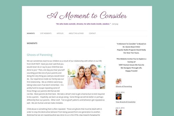 Moments theme site design template sample