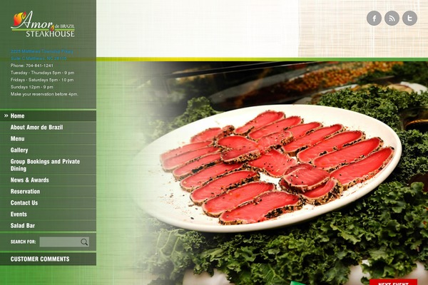 Ristorante theme site design template sample