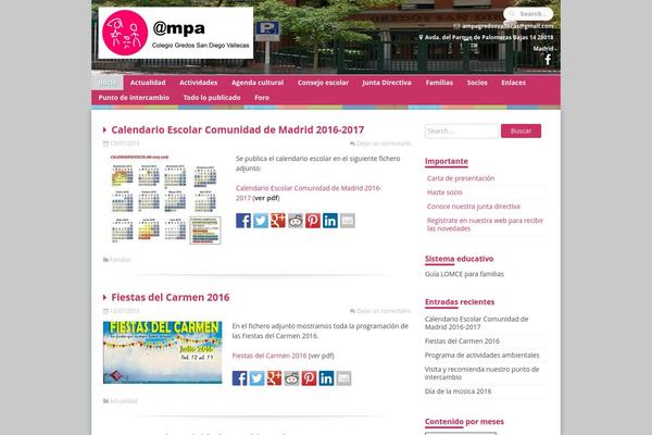 The WP theme site design template sample