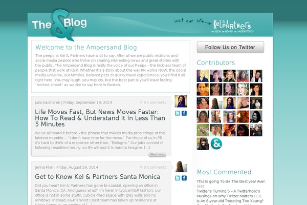 Ampersand theme site design template sample