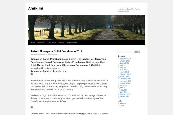 Twenty Ten theme site design template sample