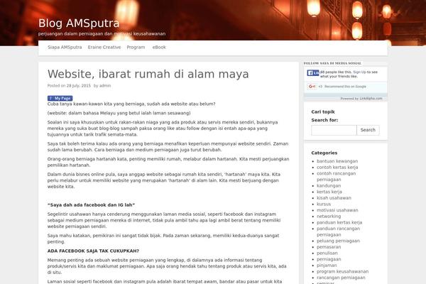 Material theme site design template sample