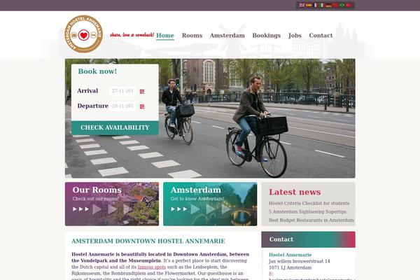 Hostel theme site design template sample