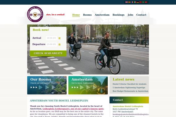 Hostel theme site design template sample