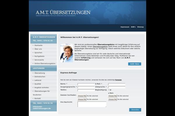 Amt theme site design template sample