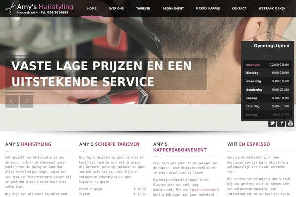 amyshairstyling.nl site used HairPress