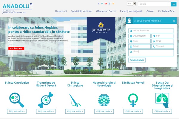 anadolumedicalcenter.ro site used Anadolu2014