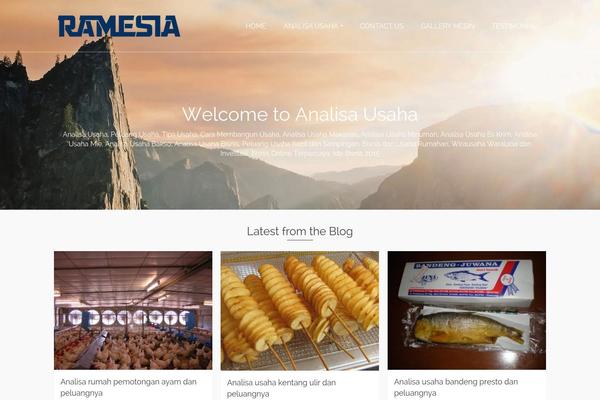 Pinnacle theme site design template sample