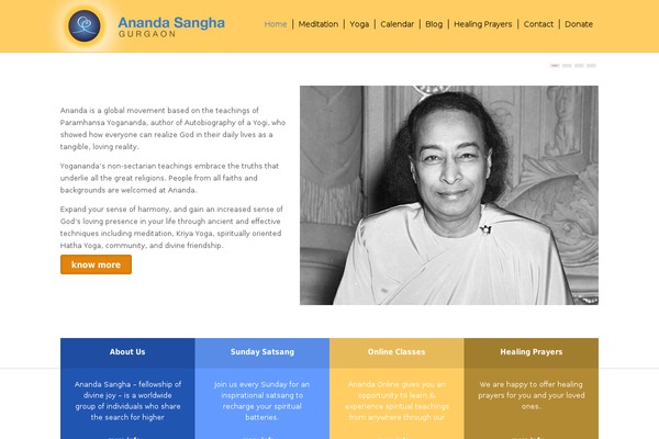 anandagurgaon.org site used Ananda-designs