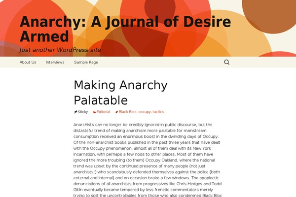 anarchymag.org site used Alpha Trinity