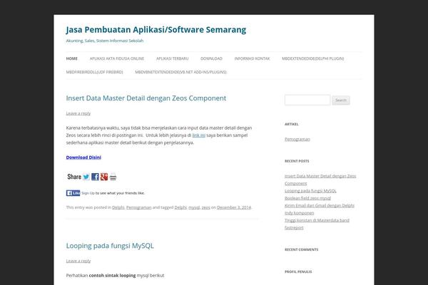 Site using Add Link to Facebook plugin
