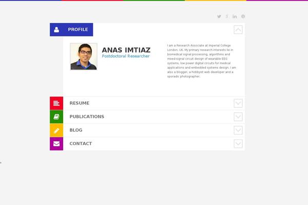 Cv theme site design template sample