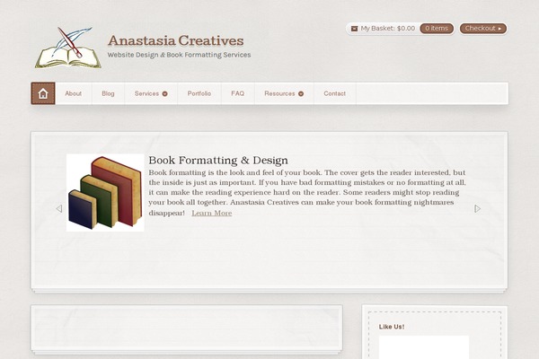 Artificer theme site design template sample
