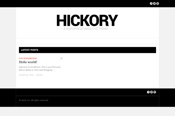 Hickory theme site design template sample
