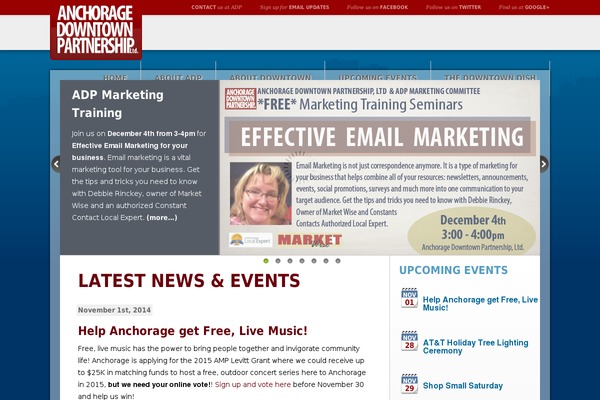 anchoragedowntown.org site used Wonderbuild
