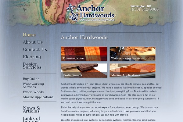 Anchor theme site design template sample